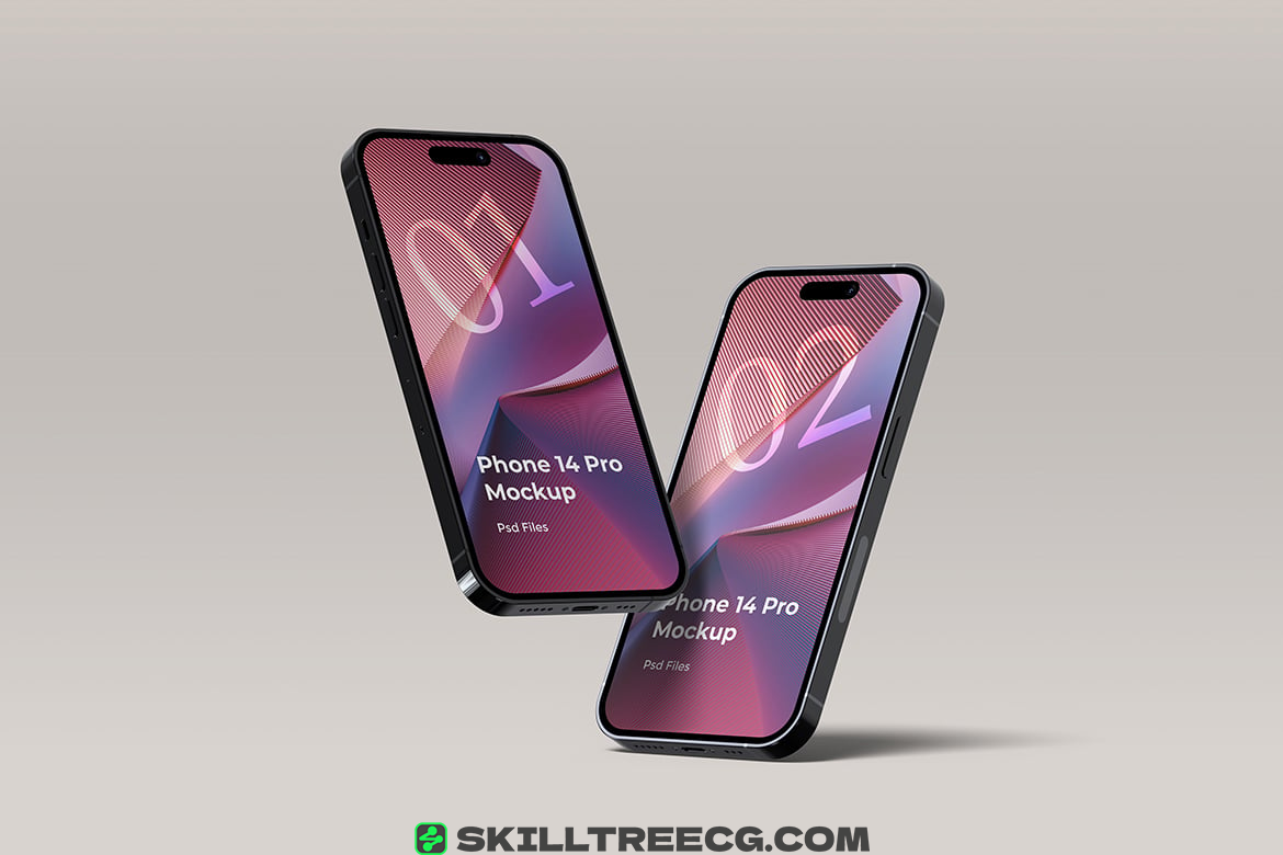图片[2]-Smartphone 14 Pro Mockup Set（175085）-技能树